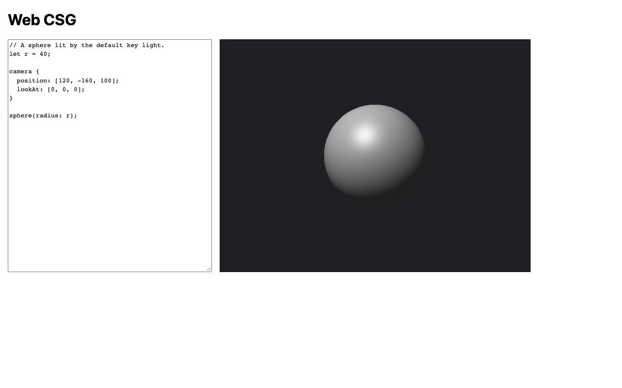 The M1 milestone: a single sphere rendered from source text through the real pipeline